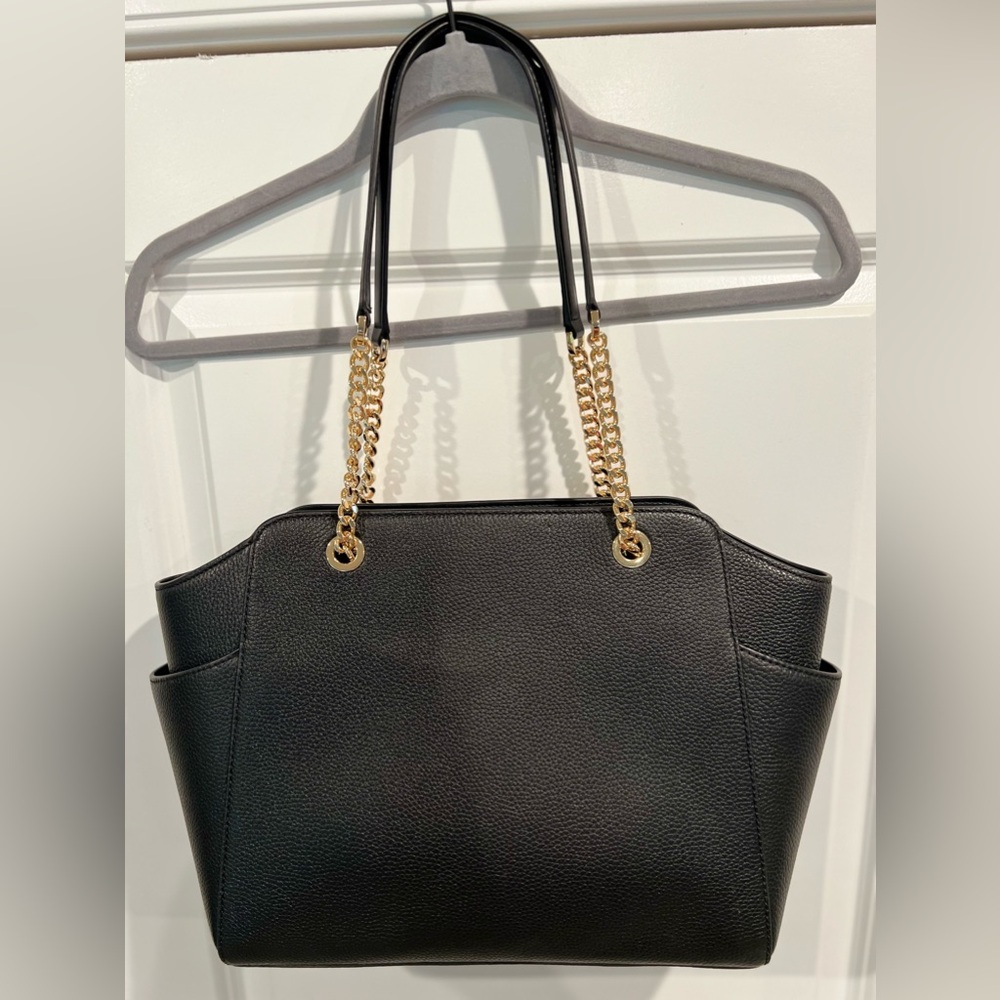 Michael Kors Jacquelyn Black Pebbled Leather Tote - NEW With Tags - Picture 5 of 13